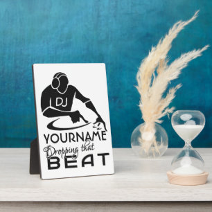 DJ custom color & monogram plaque