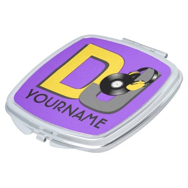 DJ custom color & monogram pocket mirror (Turned)