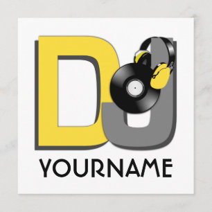 DJ custom invitation