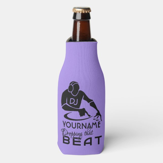 DJ custom name & color bottle cooler (Bottle Front)