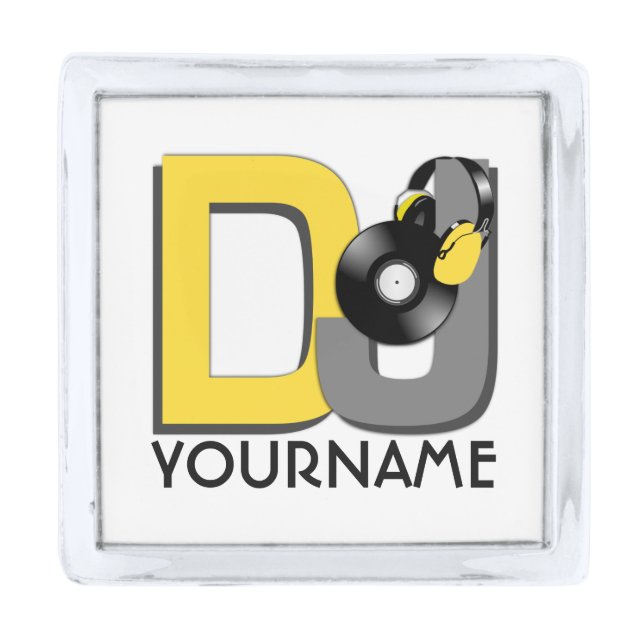 DJ custom name & color lapel pin (Front)