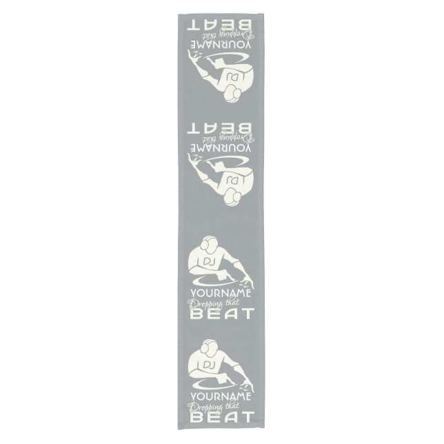 DJ custom name & color table runners (Front)