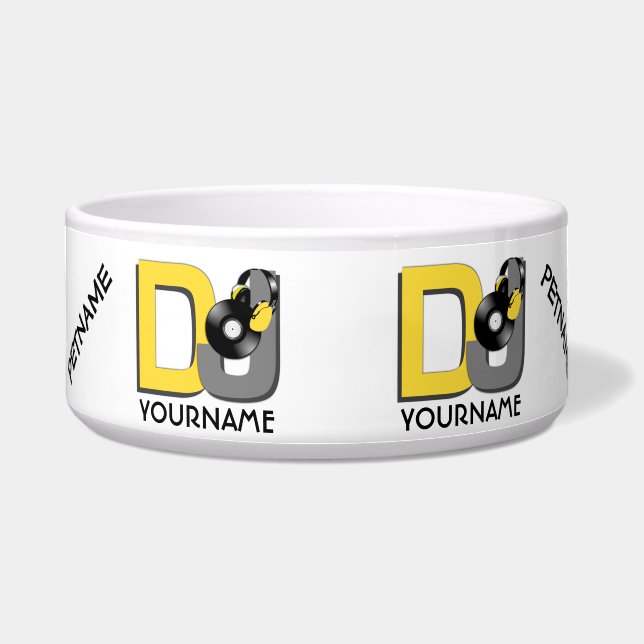 DJ custom pet bowls (Front)