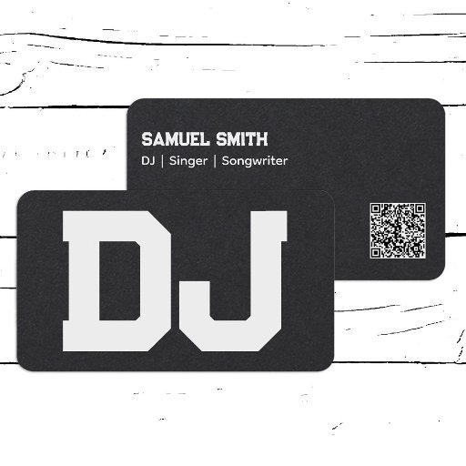 Customizable DJ Custom QR Code Business Card