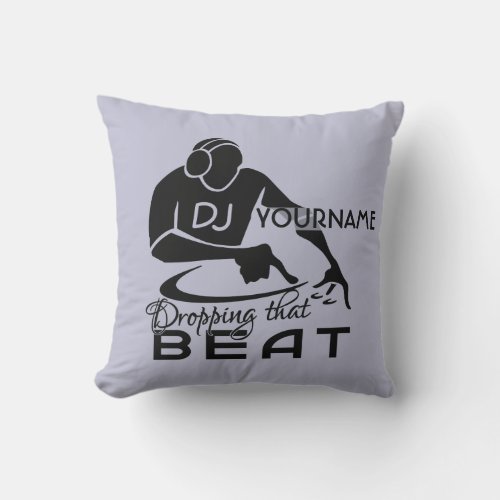DJ custom throw pillow