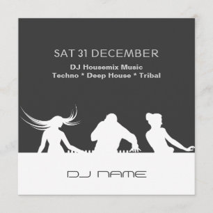 DJ Customizable Party Personalized Invitation