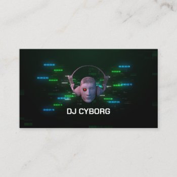 Dj Cyborg Business Card by 3dbacks at Zazzle