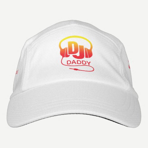 DJ Daddy or your own DJ name red yellow headphones Hat