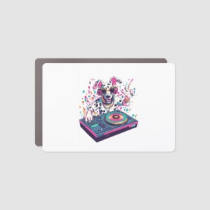 DJ Dalmatian � EDM Rave Party Dog Car Magnet