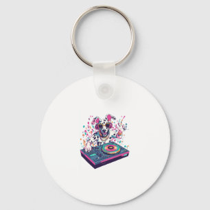 DJ Dalmatian � EDM Rave Party Dog Keychain