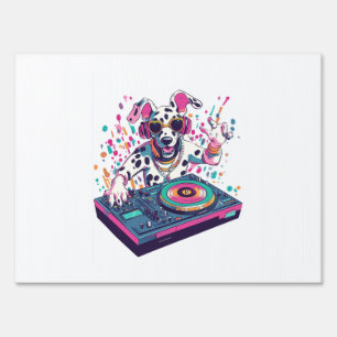 DJ Dalmatian � EDM Rave Party Dog Sign