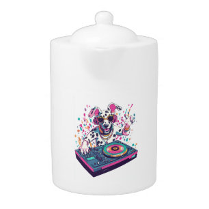 DJ Dalmatian � EDM Rave Party Dog Teapot