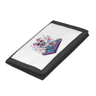 DJ Dalmatian � EDM Rave Party Dog Tri-fold Wallet