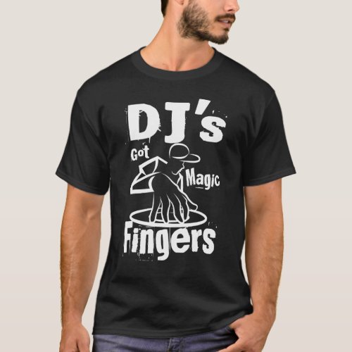 Dj Dance Mix Radio Spinning Vinyl Disc Jockey Deej T_Shirt