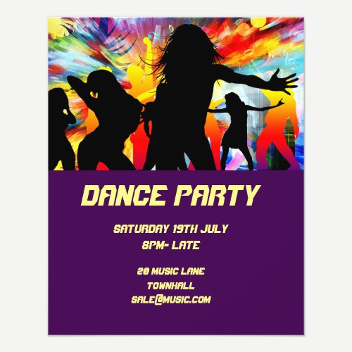 DJ Dance Party Nightclub disco Flyer