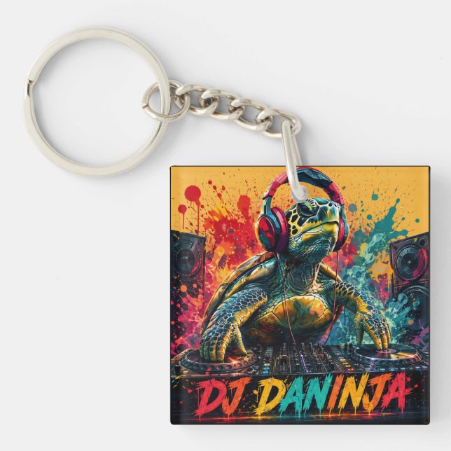 DJ DANINJA DOUBLE SIDED KEYCHAIN (Front)