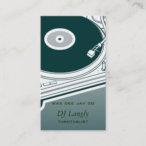 DJ Dee Jay Turntable Business Card