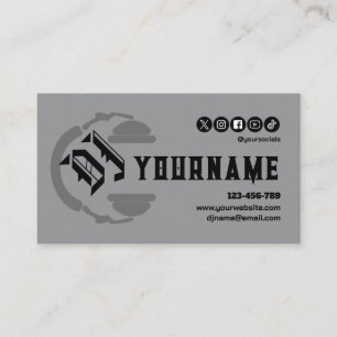 DJ Deejay Disc Jockey Business Card