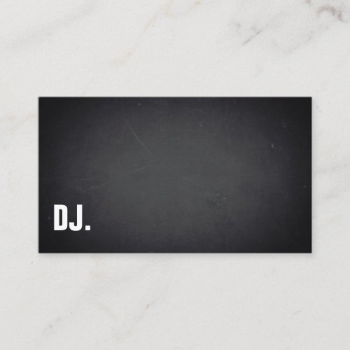 DJ Deejay Modern Minimalist Black Professional Business Card