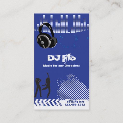 Customizable DJ - deejay music coordinator Business Card Templates