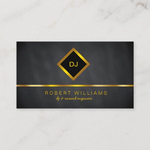 DJ Deejay Professional Rose Gold Faux Music Business Card
