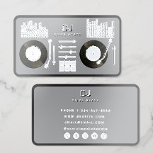DJ Deejay Turntable Record Gray Metallic Silver