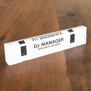 DJ DESK NAME PLATE