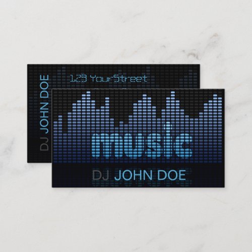 DJ Digital Equalizer Music Wave Wall Business Card