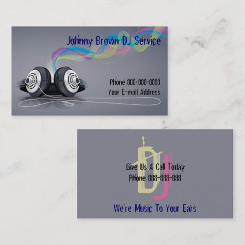 DJ Disc Jockey Business Card