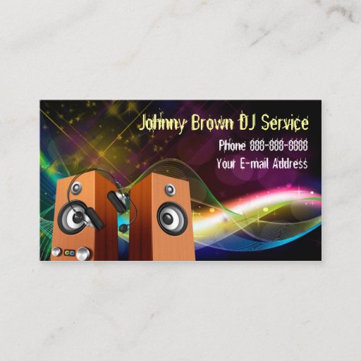Customizable DJ Disc Jockey Business Card