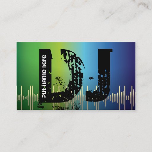 Customizable DJ Disc jokey business cards