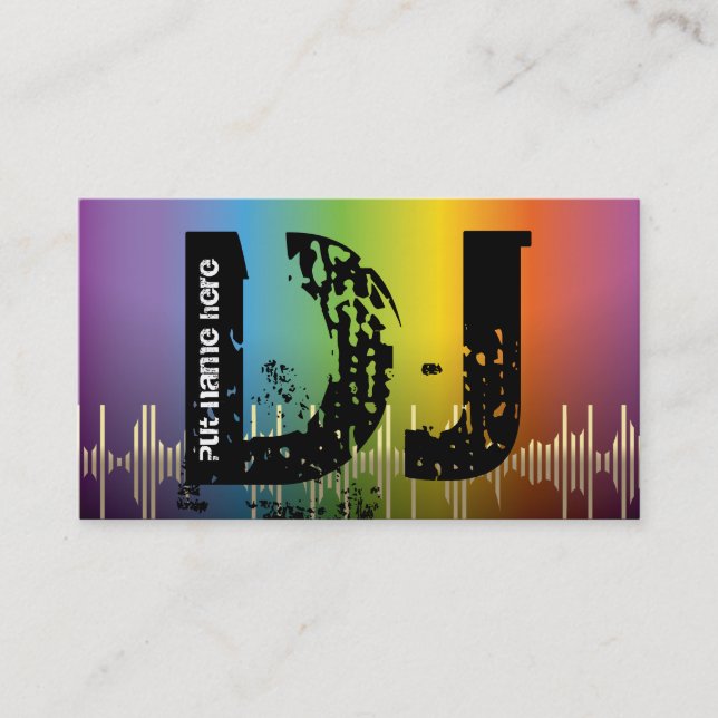 DJ Disc jockey business cards (Front)