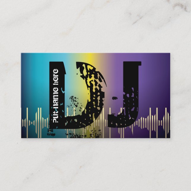 DJ Disc jockey business cards (Front)