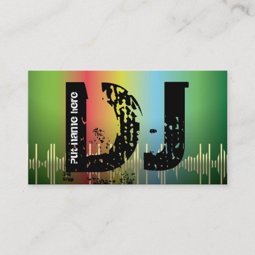 Customizable DJ Disc jokey business cards