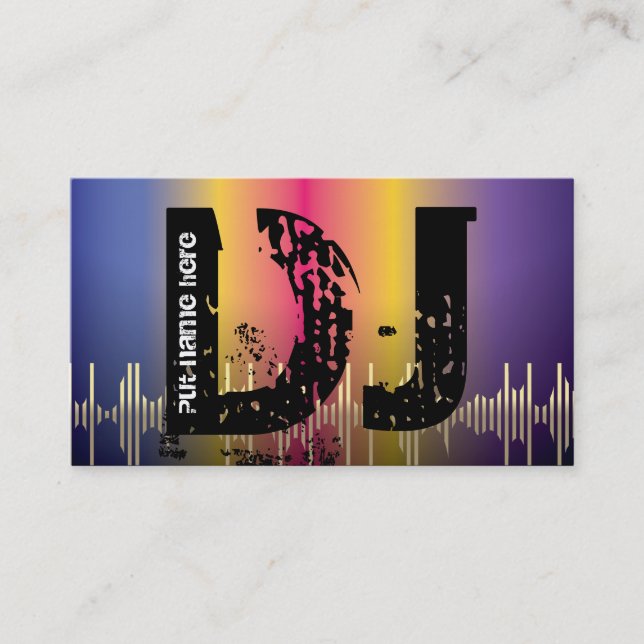 DJ Disc jockey business cards (Front)