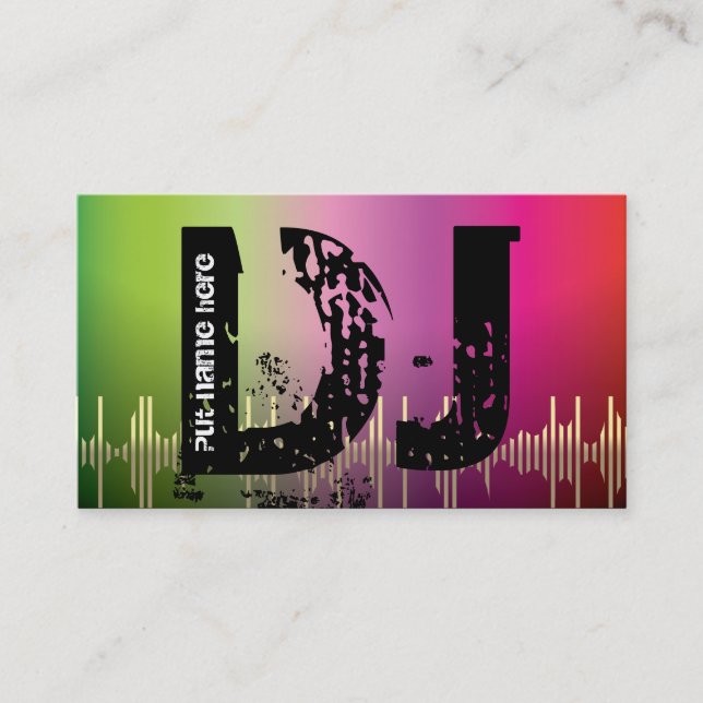 DJ Disc jockey business cards (Front)