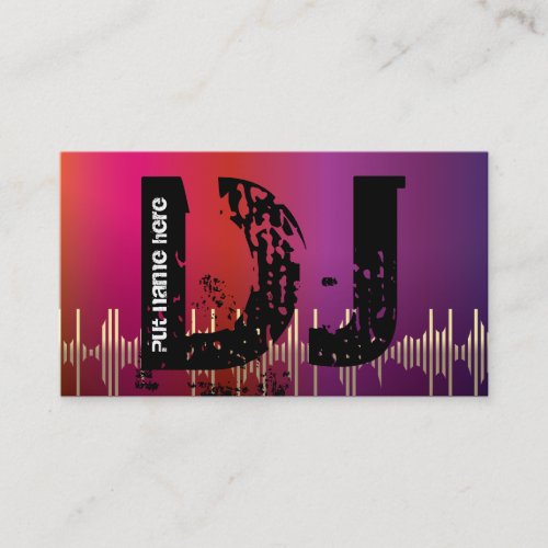 DJ Disc jockey business cards
