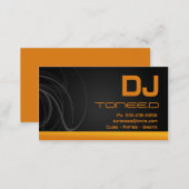 DJ Disc Jockey Business Cards Orange (Front/Back)