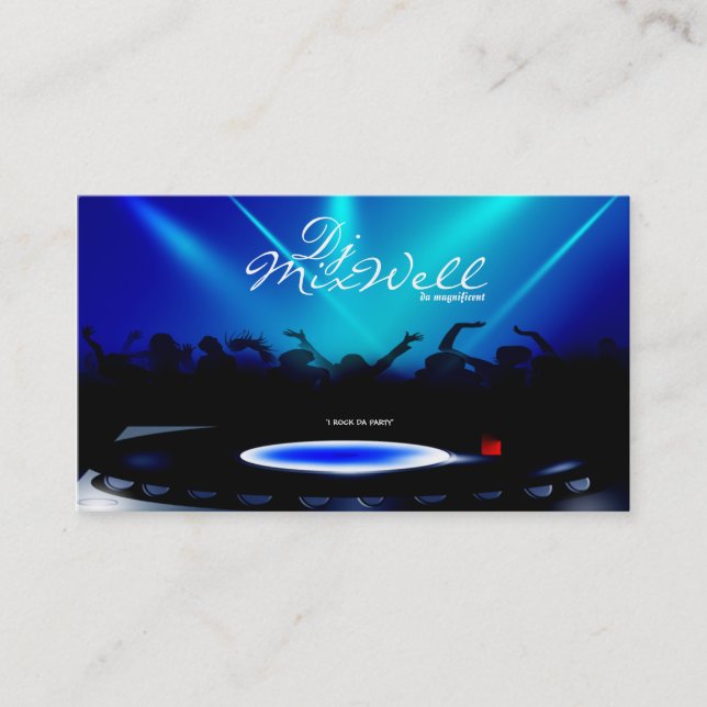 DJ Disc Jockey Club Party Business Card (Front)