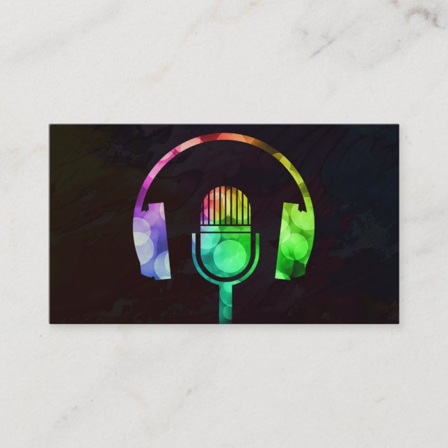 DJ Disc Jockey Electronic Business Card (Front)