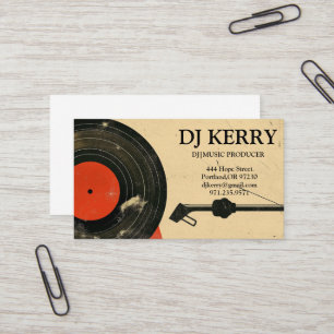 DJ Disc Jockey Electronic Business Card