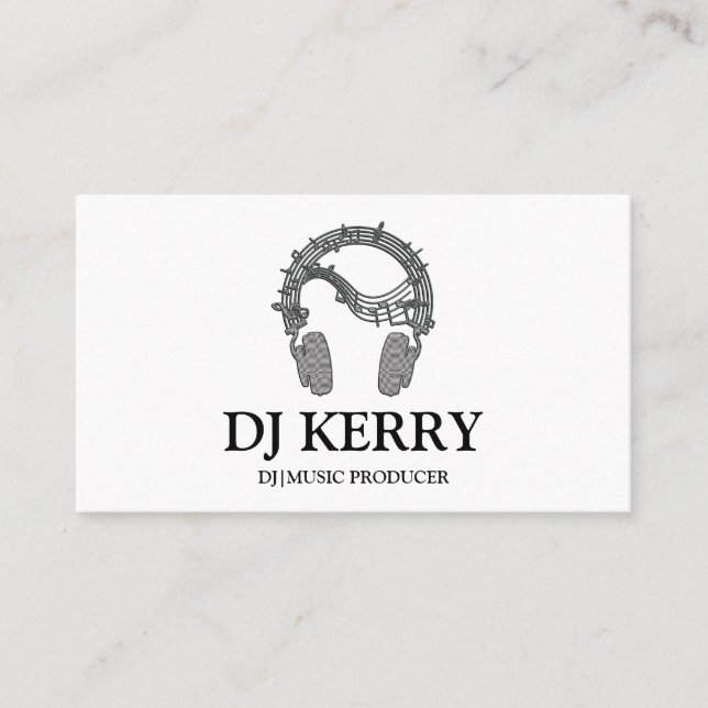 DJ Disc Jockey Electronic Business Card (Front)