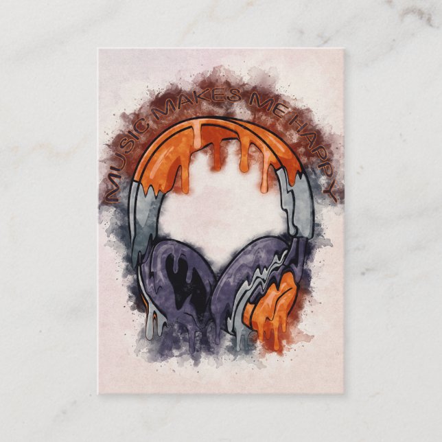 DJ Disc Jockey Electronic Business Card (Front)