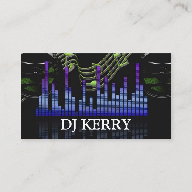 DJ Disc Jockey Electronic Business Card (Front)