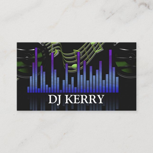 DJ Disc Jockey Electronic Business Card (Front)