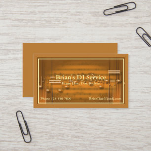 DJ Disc Jockey Music Teacher Business Card