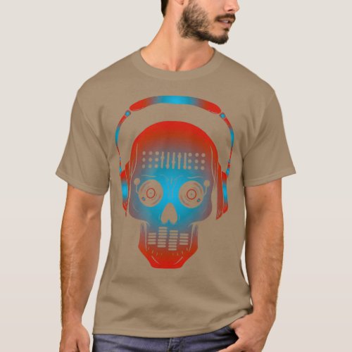 DJ Disc Jockey Skull Design for Turntable Mixers T_Shirt