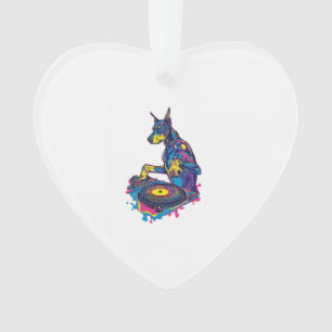 DJ Doberman � Club Vibe Party Dog Ornament