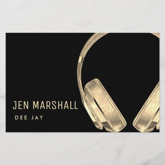 DJ faux gold effect music Flyer (Front)
