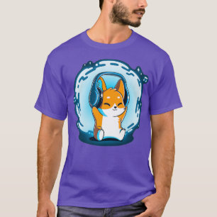 Dj Fox Headphones Music Premium T-Shirt